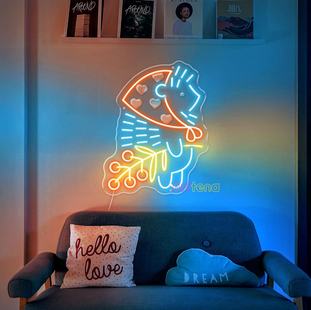Hedgehog LED Neon Sign, Hedgehog Decor Wall, Animal Led Sign, Custom ...