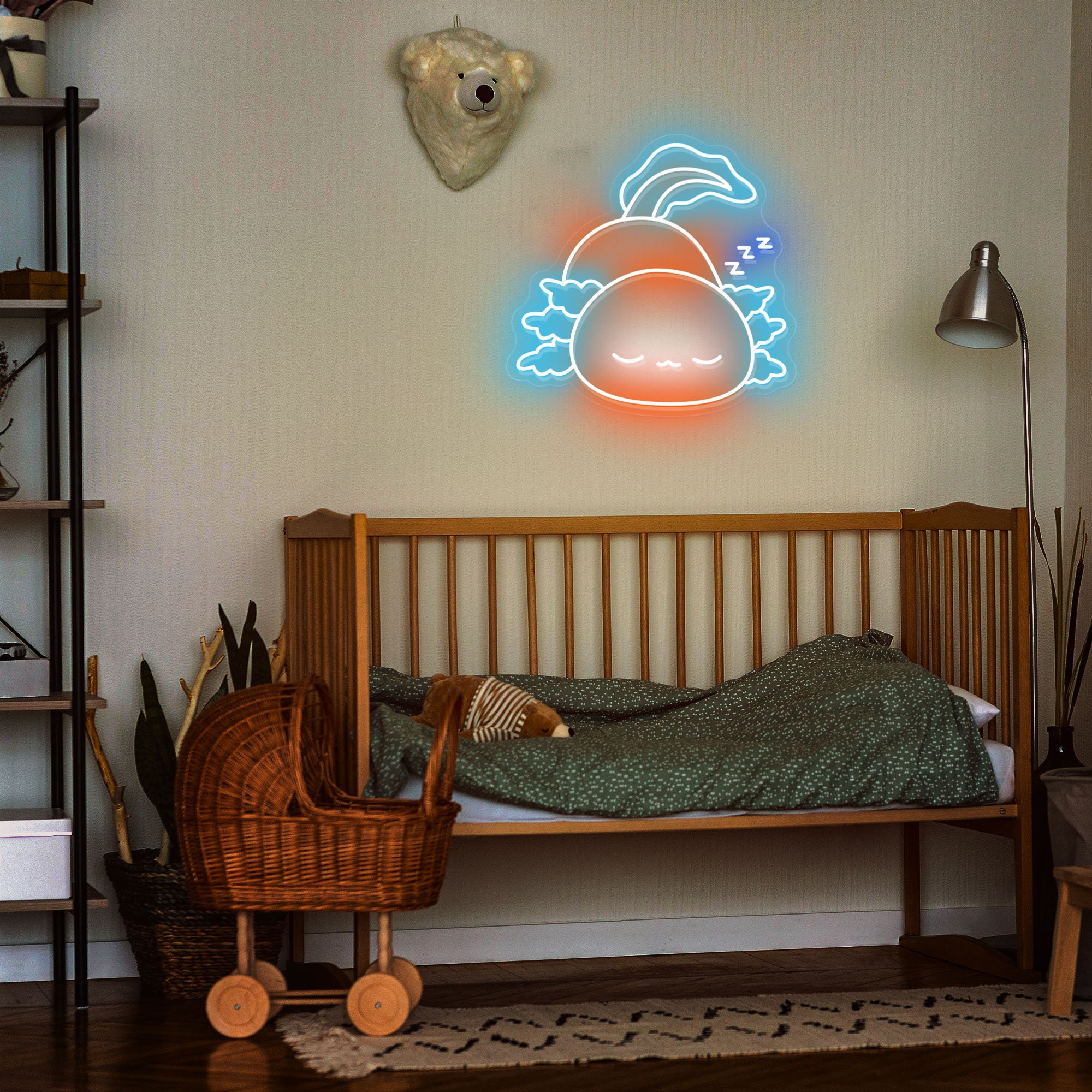 Axolotl Neon LED-Schild – USB-betrieben, 30,5 Cm, Niedliche Wanddekoration Für Kinderzimmer, Gamer-Room & Bar