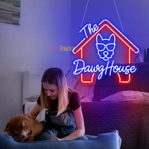 The Dog House Neon Sign, Custom Dog Name House Neon Sign, Pet Neon Sign, Animal Neon Neon Dog, Pet Neon Sign, Event Neon Sign,Dog lover gift
