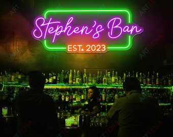 Outdoor Bar Sign, Halloween Decor, Personalized Bar Sign For Home Bar, Bar Decor Neon Sign, Waterproof Neon Sign,RGB Neon Light