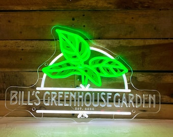 カスタム盆栽ネオンライト、グリーンツリー LED ライト、グリーン