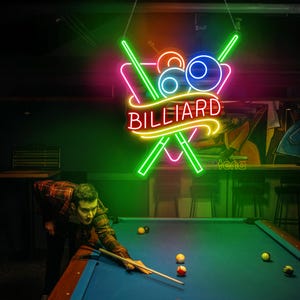 Pool Hall Neon Sign Pool Hall Led Sign Billiards Led Light Custom Neon ...