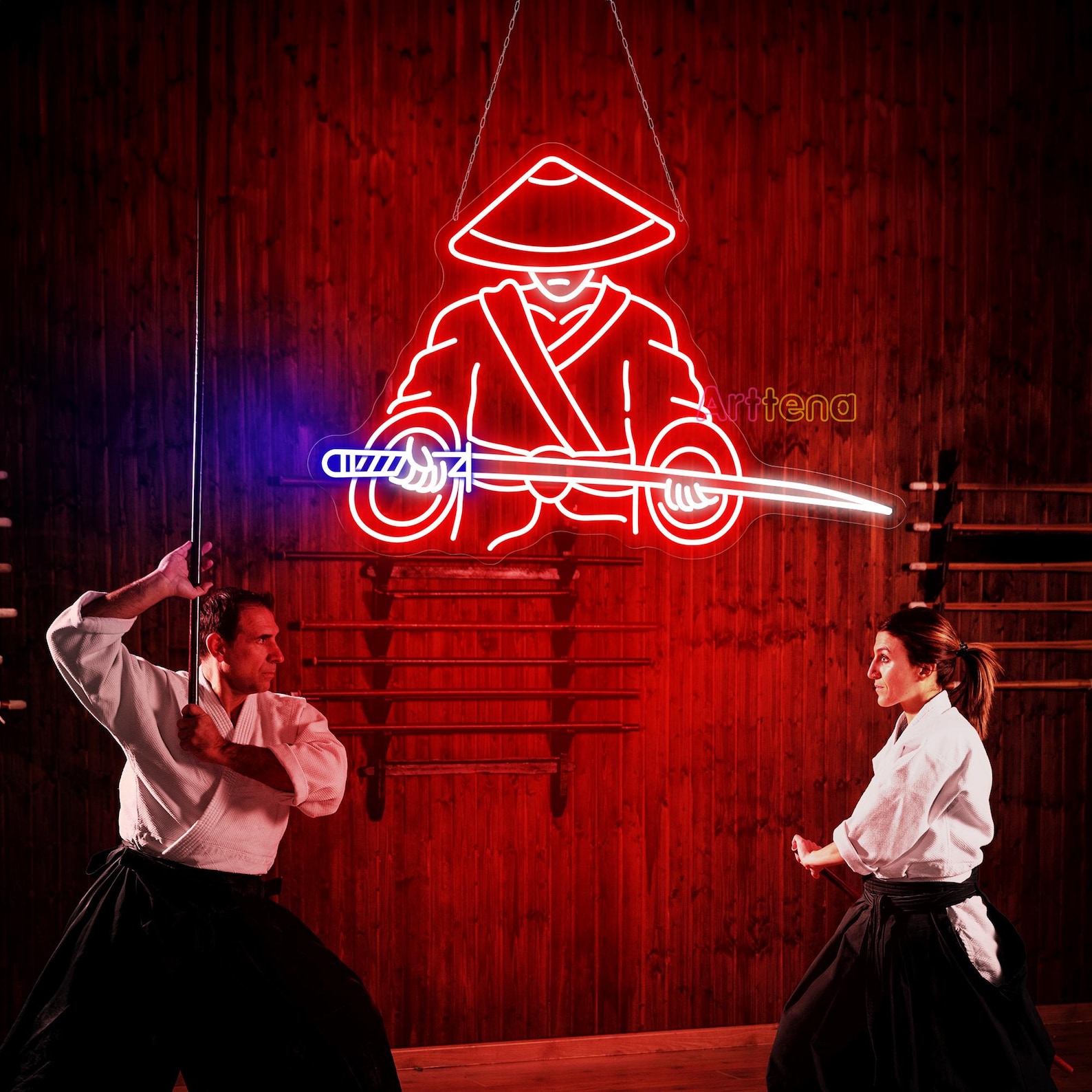 Led Design Samurai Japanese Samurai Novelty LED Lightbox, Japanese Anime Manga Fan Gift ...