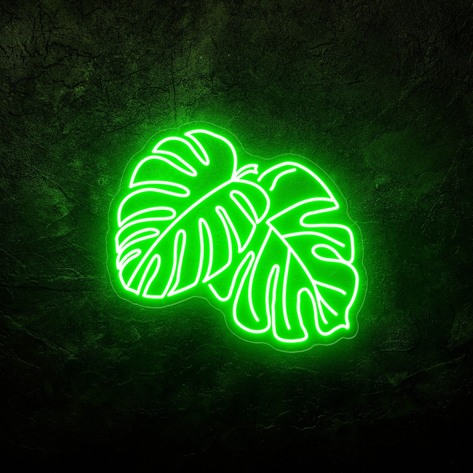 Handcrafted Monstera Leaf Neon Sign, Green LED Light - Etsy UK