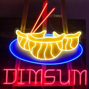 Custom Chinese Food Neon Sign, Dim Sum Neon Sign, Chinese Restaurant Decor Sign, Custom Neon Sign, Open Led Sign, Asian Food Sign, Food Sign