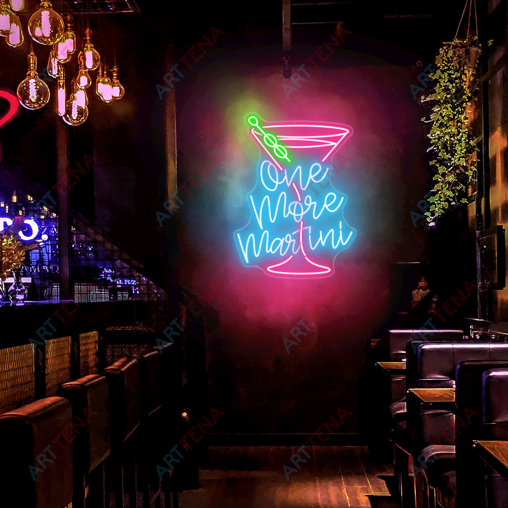 MARTINI　マルティーニ　電光 LED 看板 ネオンサイン　BAR 大人気定番商品 MARTINI マルティーニ 電光 LED 看板 ネオン