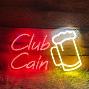 Beer Neon Sign, Beer Bar Neon Sign, Custom Pub Name Neon Sign, Cool Beer Neon Sign, Beer Alcohol Led Light, Wall Art, Party Home Wall Decor