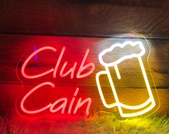 Beer Neon Sign, Beer Bar Neon Sign, Custom Pub Name Neon Sign, Cool Beer Neon Sign, Beer Alcohol Led Light, Wall Art, Party Home Wall Decor