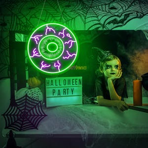 Creepy Neon Eye Sign, Eye Led Neon Light, Eye Neon Sign, Neon Pop Art Sign, Custom Eye Wall and Desk decor Sign, Eye Neon Light, Neon Sign