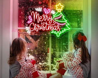 Merry Christmas Neon Sign, Christmas Decoration, Custom Text Christmas Sign, Christmas Gift, Christmas Tree, Merry Christmas, Home Decor