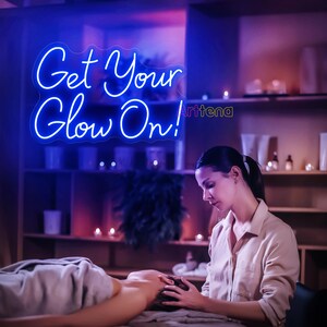 Get your Glow on Neon Sign, Beauty Salon Neon Sign, Aesthetic Wall Decor, Studio Neon Sign, Salon Business Sign, Nail Hair Salon Neon Sign
