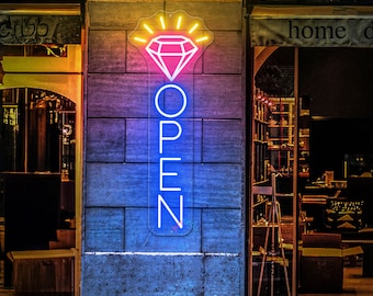 Neon Jewelry Stores Open Sign Business Led Light Neon OPEN Business signs Luxury Open Signs Custom Neon Signs