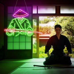 Led Design Samurai Japanese Samurai Novelty LED Lightbox, Japanese Anime Manga Fan Gift ...