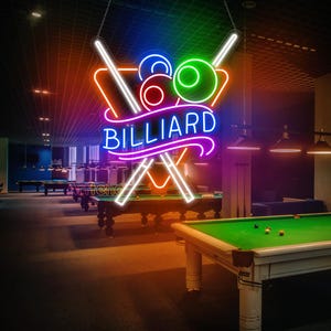 Pool Hall Neon Sign Pool Hall Led Sign Billiards Led Light Custom Neon ...