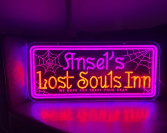 Personalized Halloween Neon Sign | Scary Mansion Decor