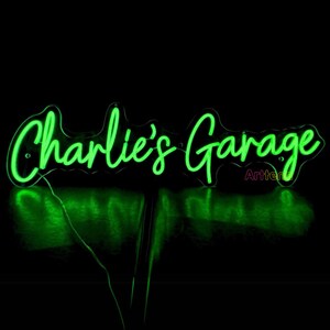 Custom Garage Neon Sign, Custom Garage Logo for Business Sign, Gift for ...