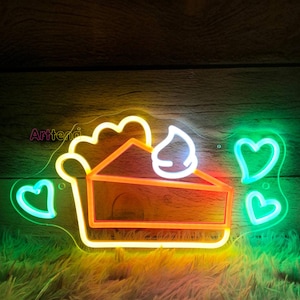 Custom Cake Neon Sign, Custom Tea & Cake Shop Led Sign, Dessert Shop Wall Decor, Bakery Led Light, Custom Neon Sign, Cake Neon Light