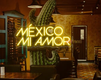 Mexican Neon Sign, Custom Spanish LED Light, Mexico Restaurant Wall Decor, Cantina Sign, Fiesta Bar Decor, Mexican Gift