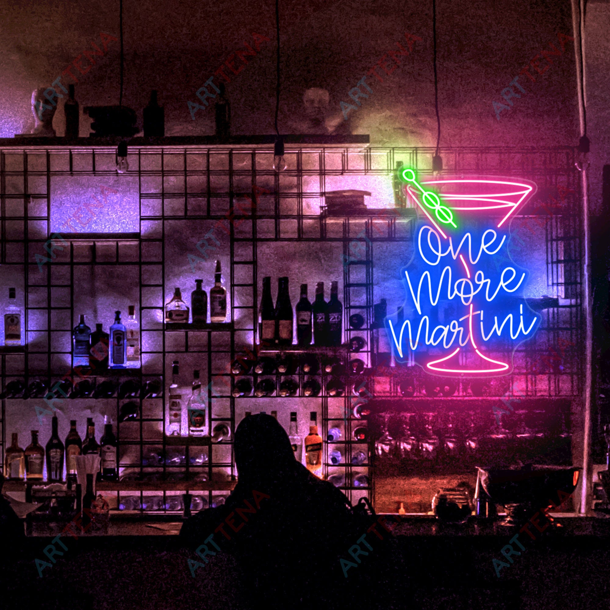 MARTINI　マルティーニ　電光 LED 看板 ネオンサイン　BAR Martini Neon Sign Bar Led Light - NeonGrand