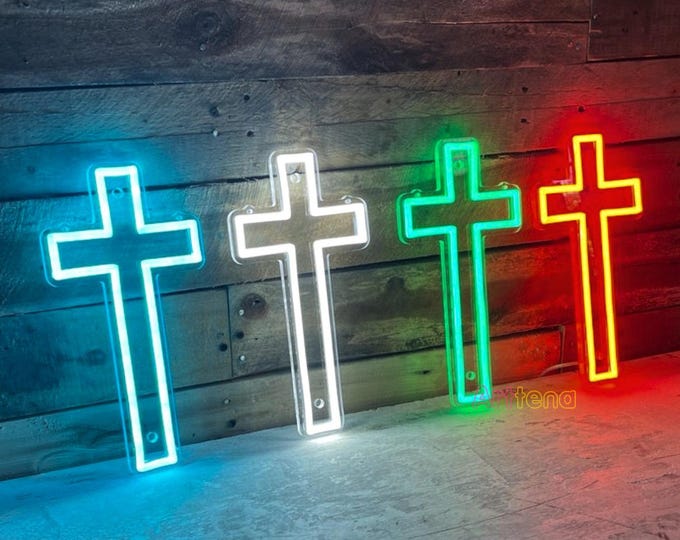 4' Backlit Wood Cross Easter Christian Wood Cross LED Backlighted ...