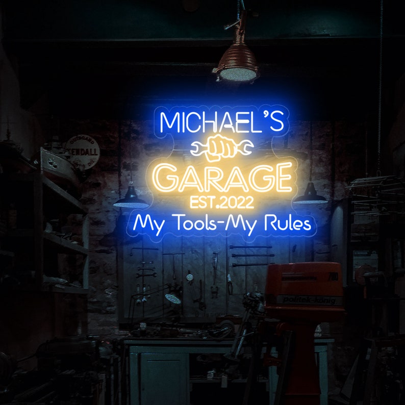 Custom Name Garage Neon Sign Personalized Garage Sign for Etsy