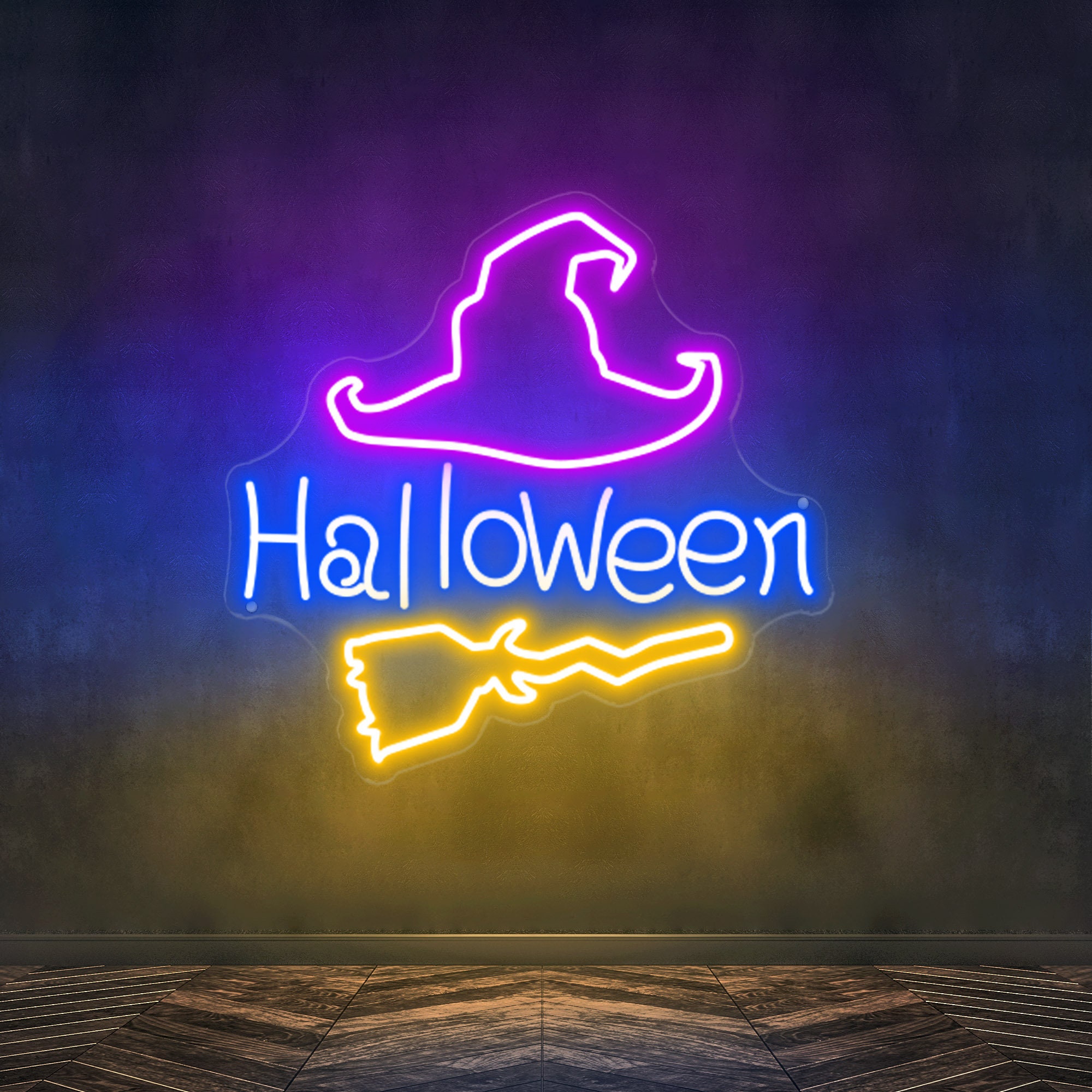 ハッピーハロウィンネオンサイン ハロウィンホームデコレーション