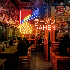 Japanese Ramen Neon Sign, Neon Ramen Sign, Ramen Bowl Neon Sign, Japanese Ramen Sign, Ramen Led Sign, Custom Japanese Noodles Restaurant