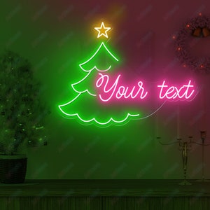 Custom Christmas Tree Neon Sign, Christmas Gifts, Christmas Decor Indoor, Christmas Decor, Neon Sign Wall Decor, Christmas Eve Party Decor