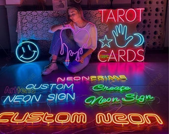 24時間営業のネオンサイン、営業中のネオン看板、バー営業中のネオン