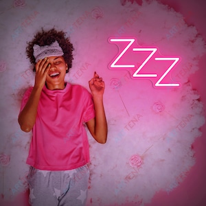 ZzZ Neon Sign, Goodnight neon light, ZZZ Decoration Flex Silicone Neon Sign, Kid Room Neon Sign, Have a good night Led light, Bedroom decor