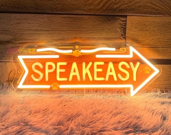 Personalized Speakeasy Lounge Neon Sign: Home Bar Decor Lounge  Bar Decor Sign Speakeasy Theme Decor Wall Art Neon Sign Aesthetic Decor Sign