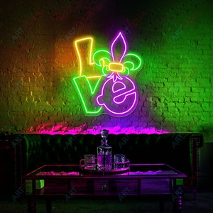 Love Louisiana neon sign, Louisiana State Led Neon, LSU Neon Light, Louisiana Flag Sign, Louisiana Decor, Louisiana Gifts,Custom Neon Sign