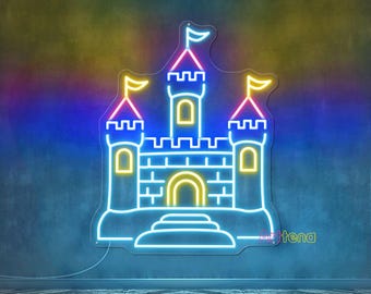 Castle Neon Sign, Castle LED Light, Castle Palace LED Neon Art, Custom Neon Sign, Home Wall Decor, Bedroom Wall Art, Cute Gift for Daughter