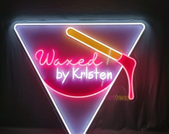 Custom Waxing Logo Neon Sign, Custom Wax Room LED Neon Light Beauty Salon Spa Hair Bar Wall Decor Wedding Decoration Business Sign