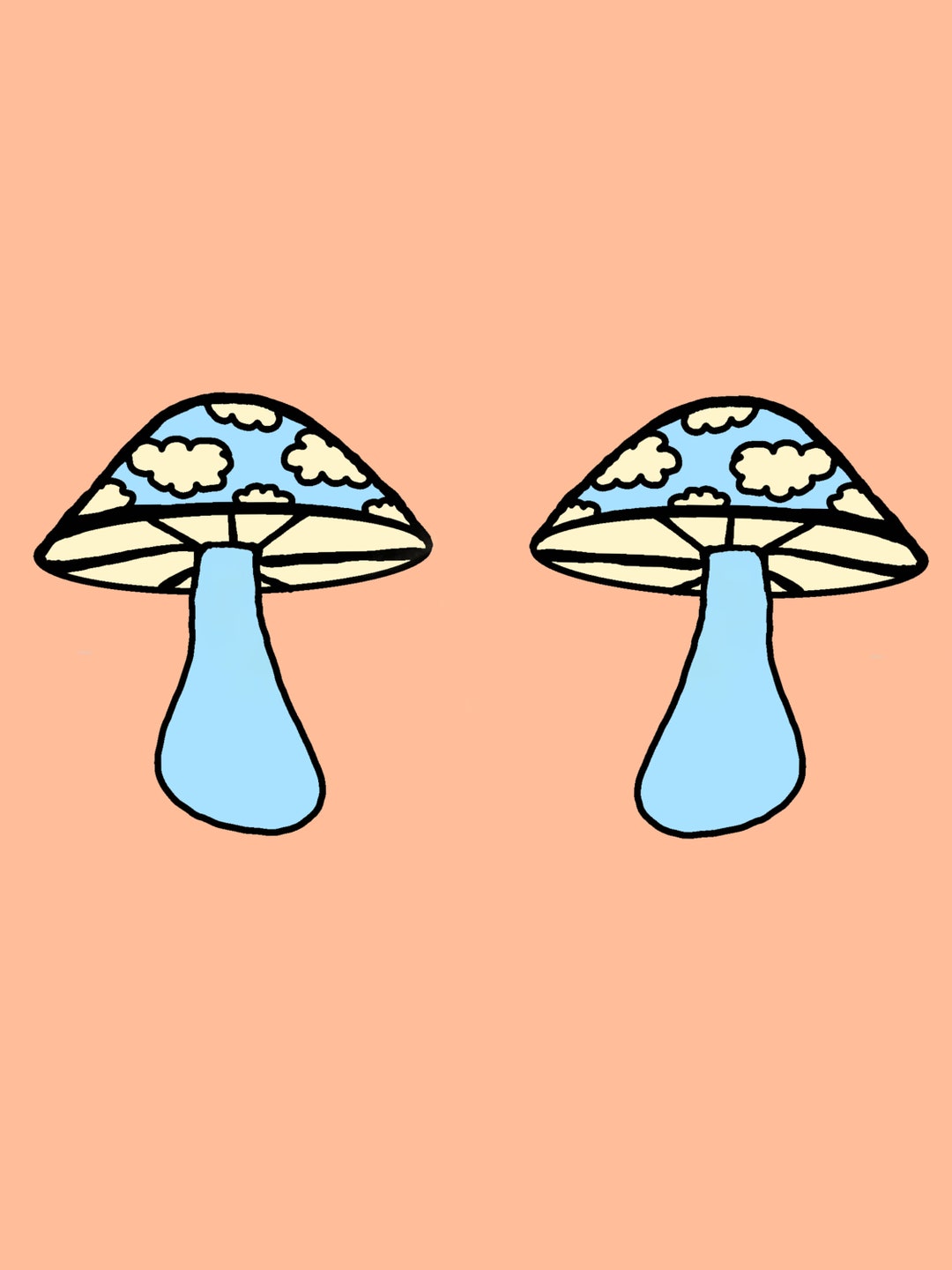 Mushroom Clouds Digital Art File Etsy