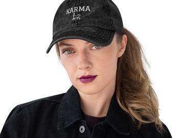 Karma Embroidered Hat