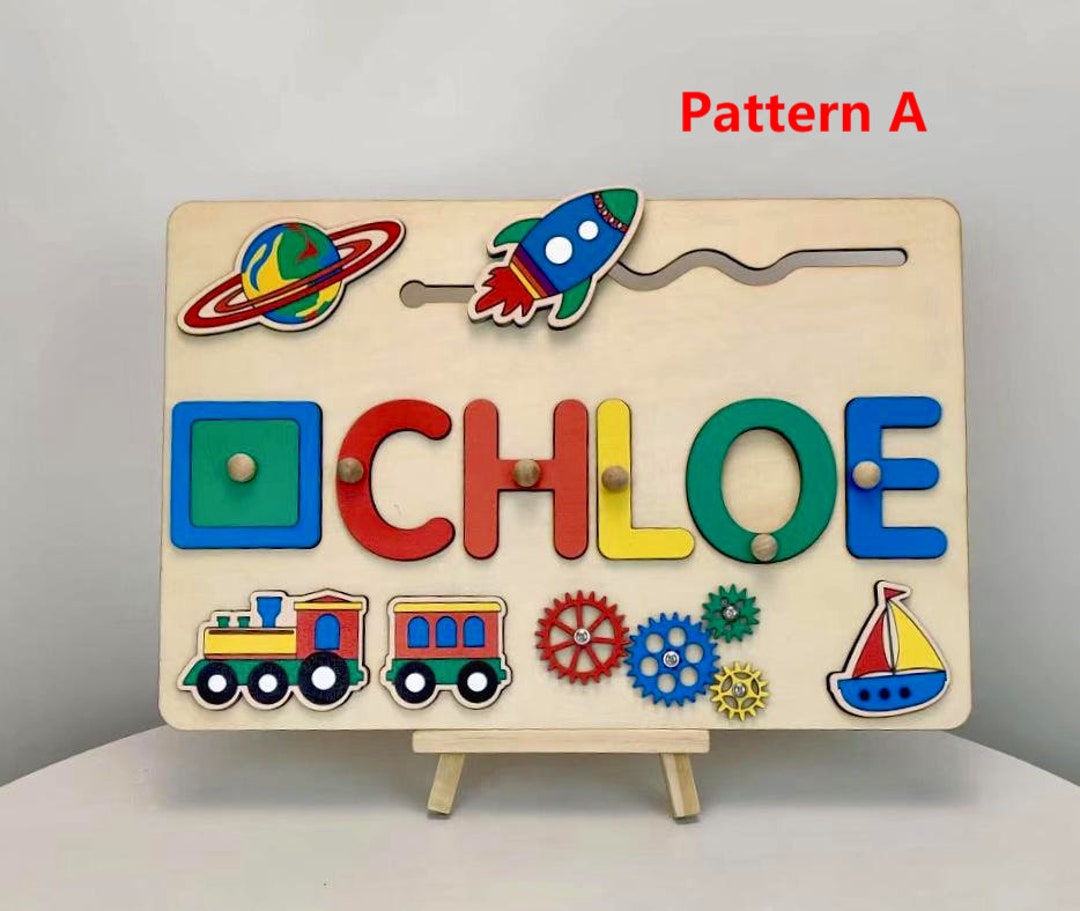 Custom Wooden Name Puzzle for Toddlersmontessori Wooden Toys