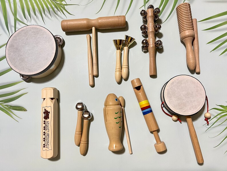 12pcs Custom Wooden Musical Instruments Set Personalized Etsy