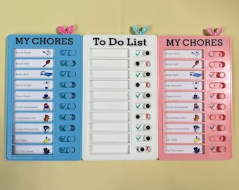 Replaceable Personalized Checklist Board for Kids-Custom To do List Slid Board for Students-Children's Chore Chart/Task Board/Daily Routin