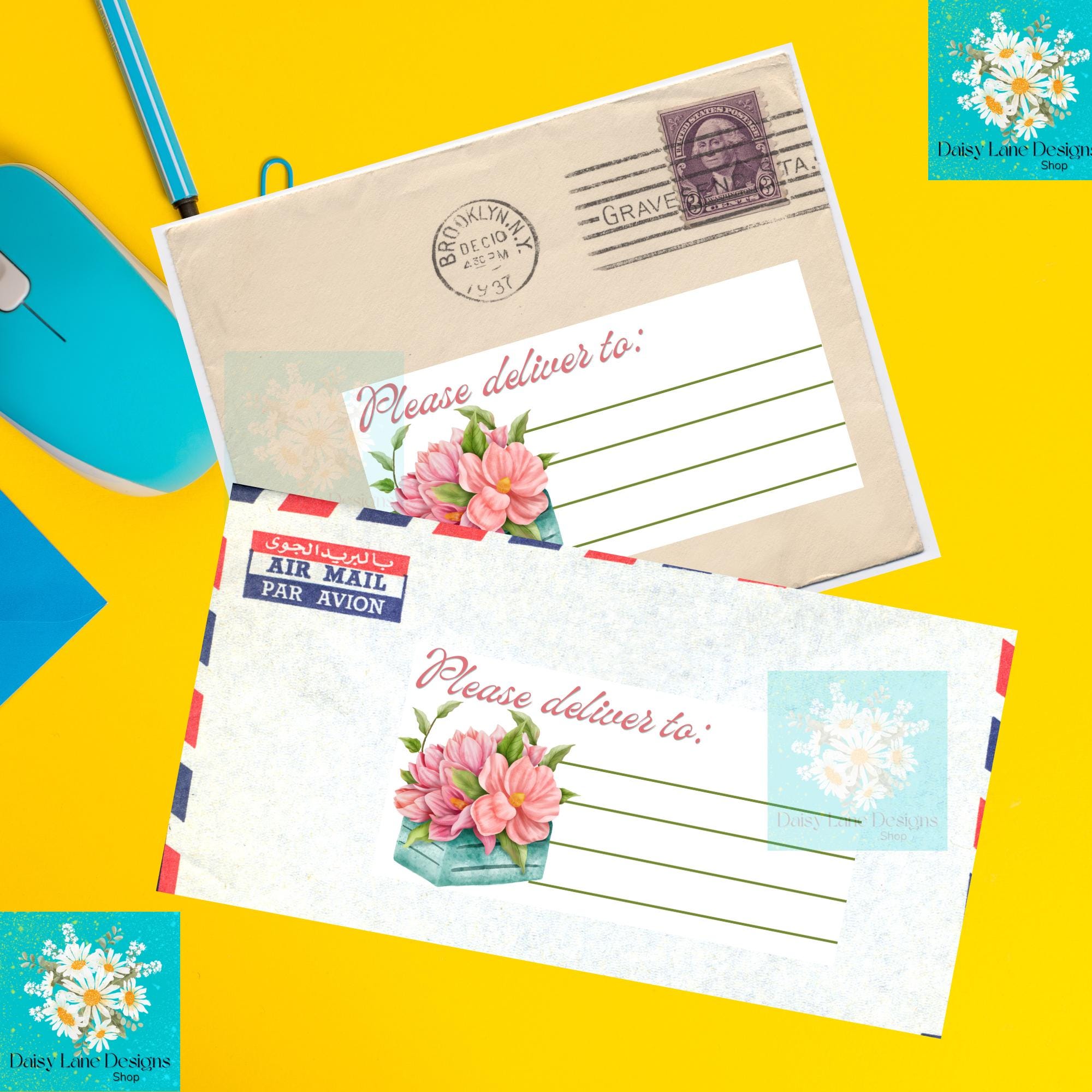 PDT Boxed Magnolias Digital Download Printable 2