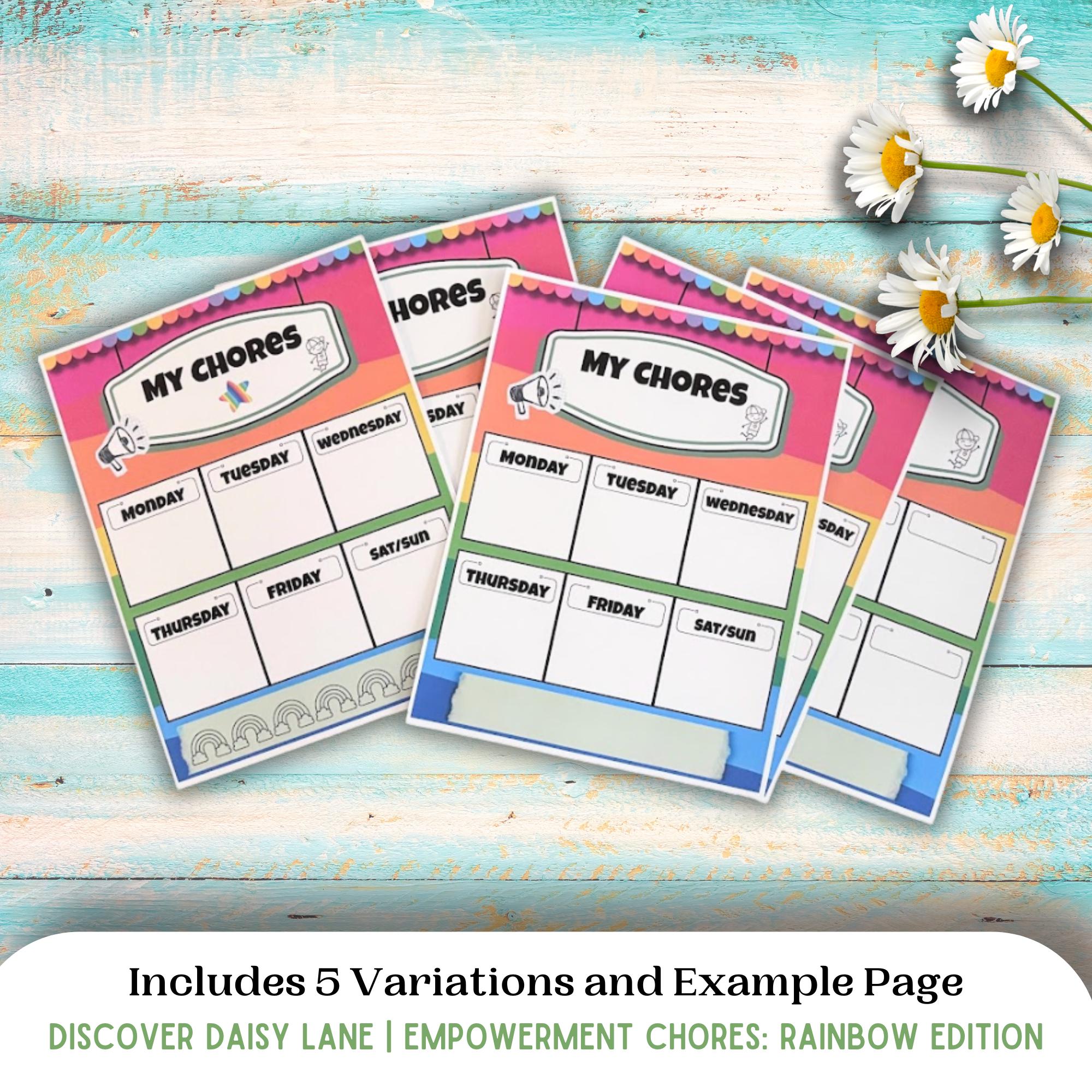 Editable Chore Chart for Kids | Canva Template | Custom Routine & Name ...