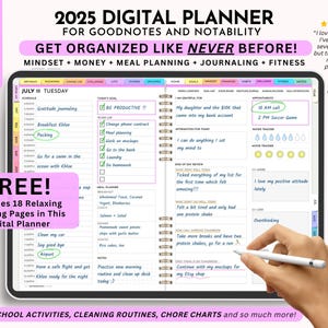 Digital Planner 2025, Best Digital Planner For Busy Moms, 2025 Digital Planner, GoodNotes Planner, Dated Digital Calendar Daily Journal