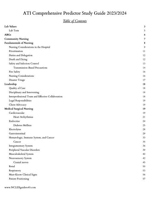 ATI RN Comprehensive Predictor Study Guide 2023 Ngn 2023 ATI Etsy