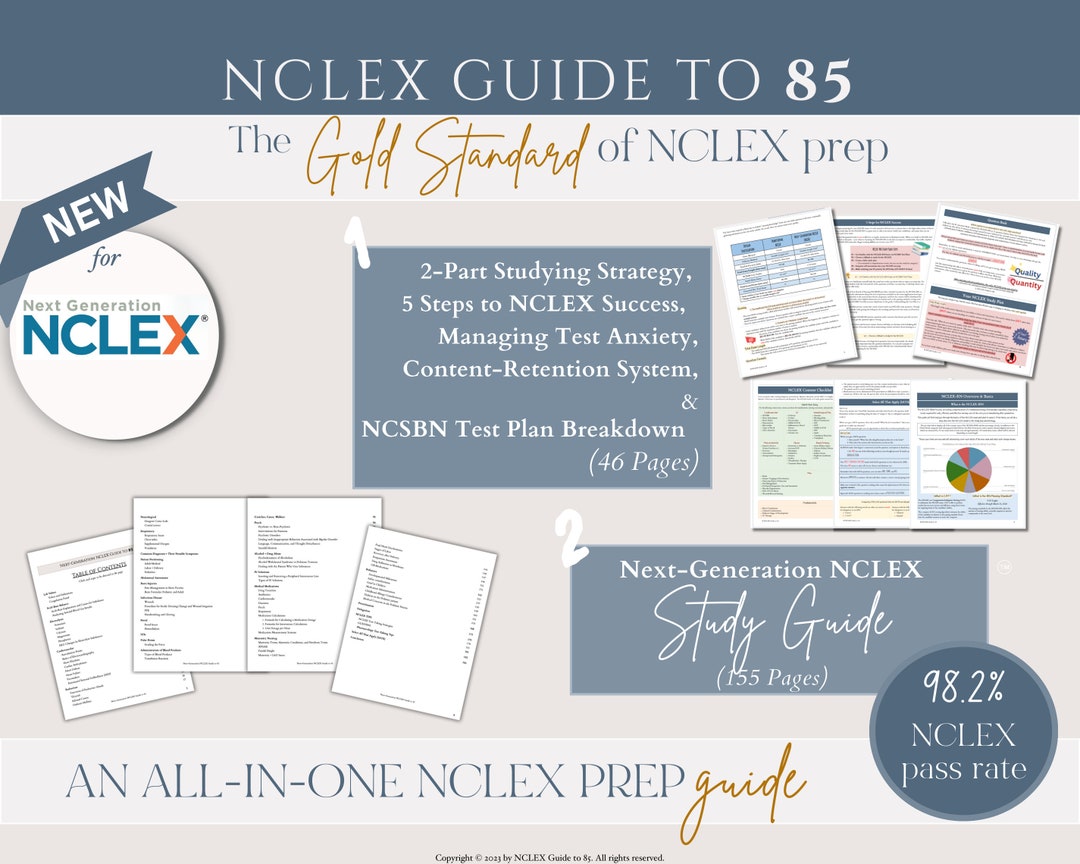 NCLEX Guide to 85 Study Book: Comprehensive NCLEX-RN Study 