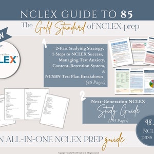 NCLEX Study Guide, NCLEX Guide to 85© Study Guide | Complete Next-Gen nclex-RN Study Plan, ngn Study Guide, Nursing Perspective