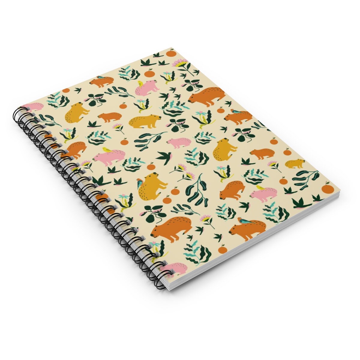 Capybara Spiral Notebook Nature Ruled Line Journal Birds - Etsy