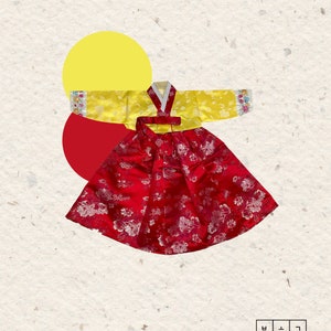 Baby Girl Hanbok: Korean Traditional New Year Costume, Age 2