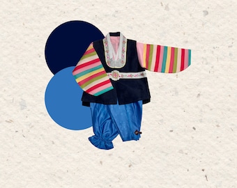 Boy Age 8, Kid Size Age 8, Hanbok, Boy, New Years baby hanbok, Hanbok kids, Korean Traditional Clothing, New Years Holiday Costume Boy