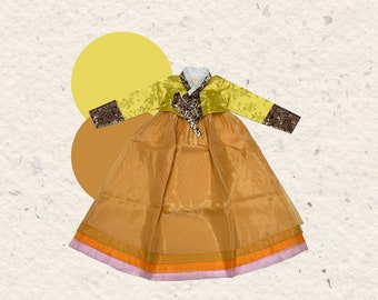 Hanbok tradicional para niñas: traje de Año Nuevo coreano (5 y 7 años)