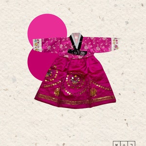 Girls&#39; Hanbok: Korean Traditional New Year Outfit (Size 2)